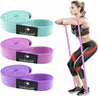 Long Resistance Bands 3 Strengths Purple, Pink and Green